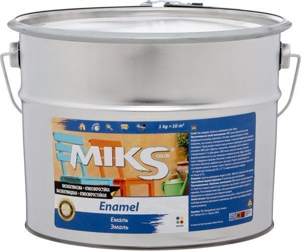 Емаль MIKS Color алкідна чорний мат 12кг