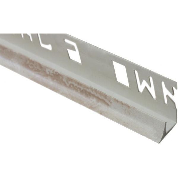 Кутник для плитки ОМіС внутрішній ПВХ 9 мм 2,5м мармур бежевий