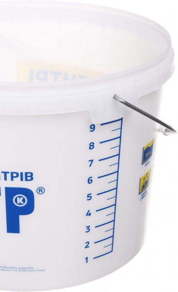 Ведро Пласт-Бокс круглое с металлической ручкой 10 л прозрачный 