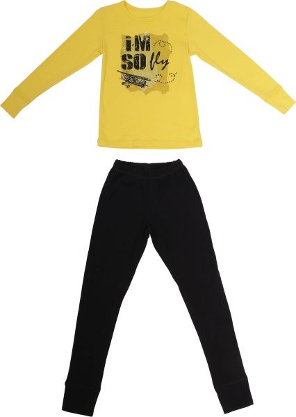 Піжама для хлопчиків Фламінго р.134 чорний із жовтим 263-1005 