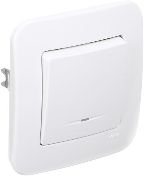 Вимикач одноклавішний Viko Rollina з підсвіткою 10 А 250В білий 90420019