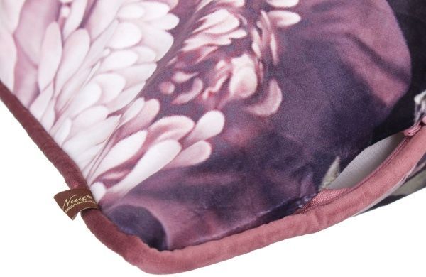 Подушка декоративная Велюр Melina 50x50 см розовый с принтом La Nuit 