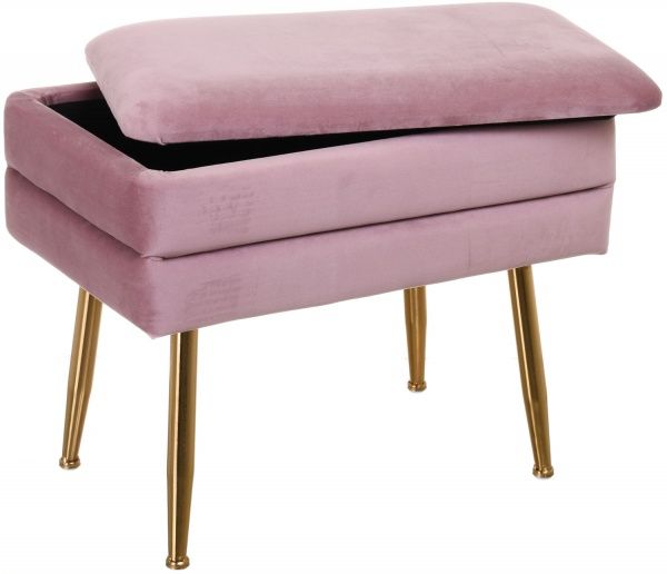 Скриня-пуф Yves 50х34,5х42 см пудровий 