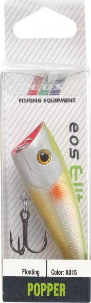 Воблер EOS Top Water 10 г 60 мм золотий з сріблястим