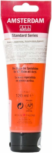 Фарба акрилова № 257 Дзеркальний помаранчевий 120 мл Amsterdam Standart Royal Talens