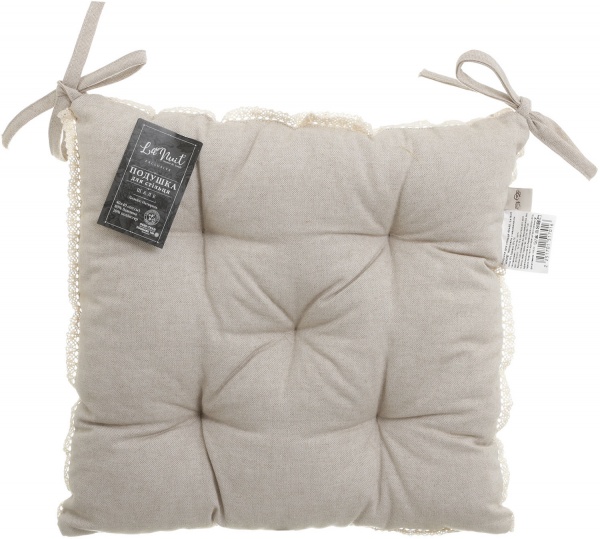 Подушка на стул Шале Натюрель с кружевом La Nuit