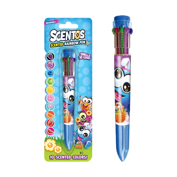 Ручка шариковая Scentos многоцветная ароматная Пасхальные краски 11637-1