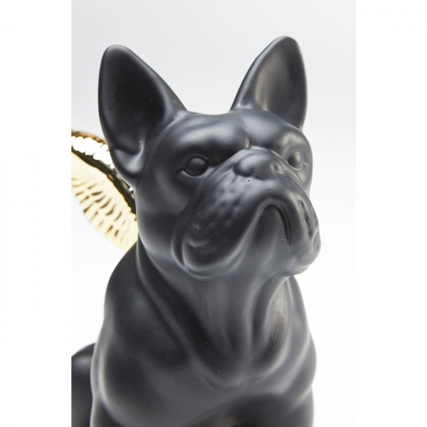 Статуетка декоративна Sitting Angel Dog чорна із золотим 22x12,21 см KARE Design