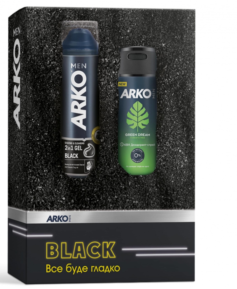 Подарочный набор для мужчин Arko Black