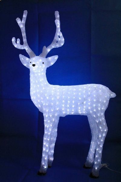 Декоративна фігура світлодіодна (LED) Олень 200 ламп 130 см 