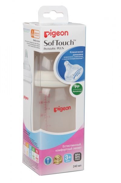 Пляшечка Pigeon SofTouch Peristaltic Plus 240 мл
