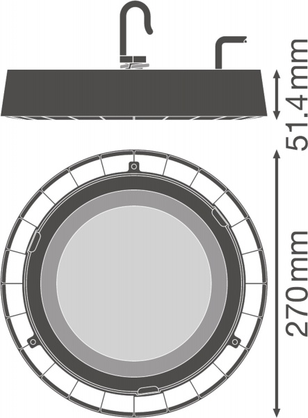Светильник административный LED Ledvance High Bay Value 150 Вт IP65 черный 