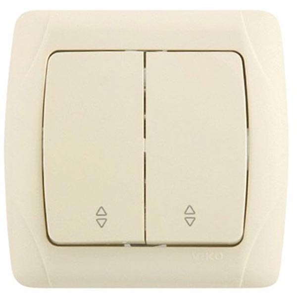 Вимикач подвійний Viko Carmen 25.08.0030 кремовий