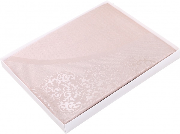 Скатерть Caramel овальная 160x220 см бежевый Karna 