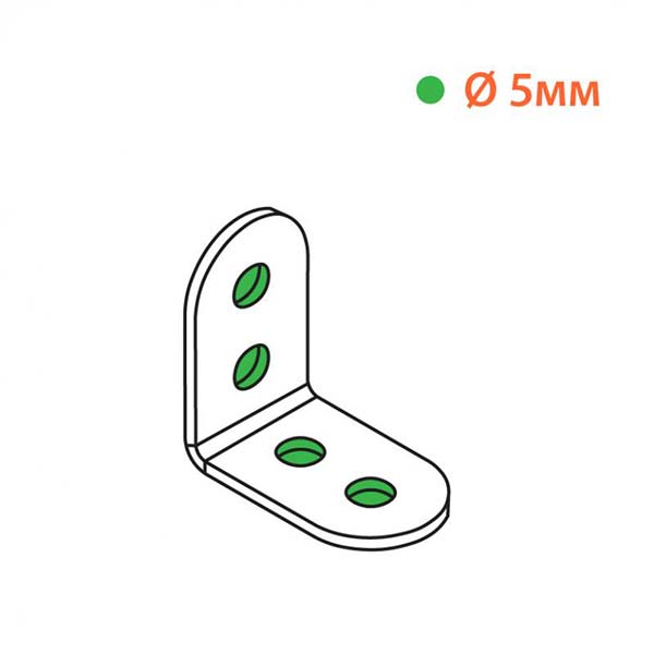 Уголок перфорированный равносторонний 27x27x16 мм 1,8 мм