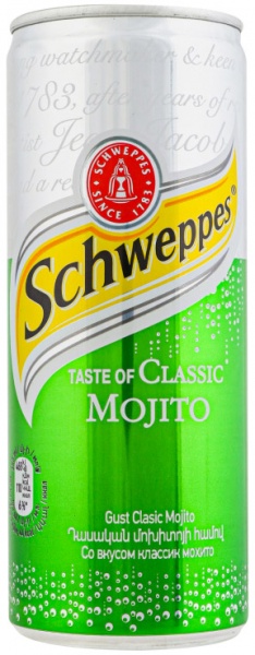Безалкогольный напиток Schweppes Мохіто 0,25 л 