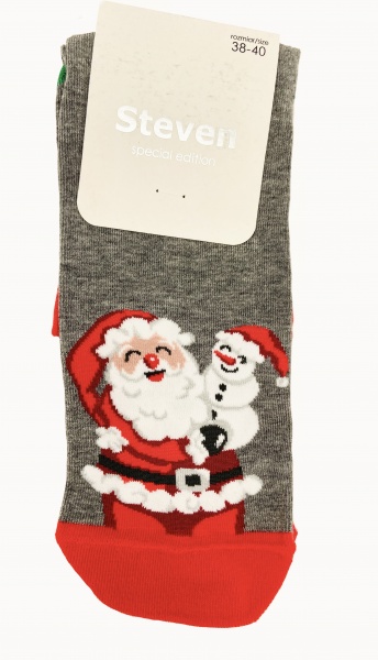 Шкарпетки жіночі Steven 136 060 р. 38-40 сірий меланж 