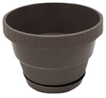Горшок пластик Мика 12 круглый капучино 0,6 л (Mik12Cap)