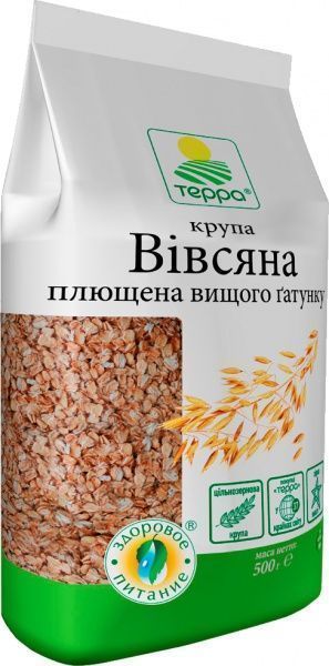 Крупа вівсяна Терра плющена 500 г 