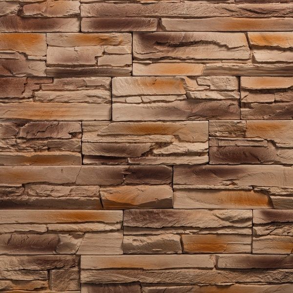 Плитка бетонная уголок Саватекс Декор Крымская скала бежевая 1 пог.м 