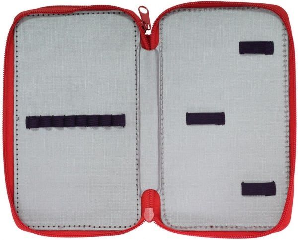 Пенал 2-ярусный Spartan 99512 CLASS черный с красным