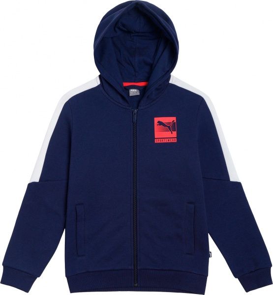 Джемпер Puma Boys Hooded Full-Zip FL 58486706 р. 176 синій