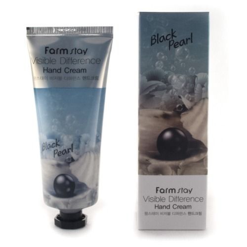 Крем FarmStay Visible Difference Hand Cream Black Pearl з екстрактом черних перлів 100 мл