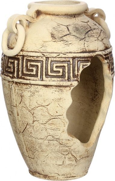 Кашпо шамотне Амфора Крапля Н фігурний 7,2л бежевий 