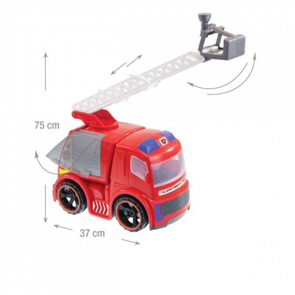 Пожарная машинка Mochtoys с лестницей 37x17x25 см 11895