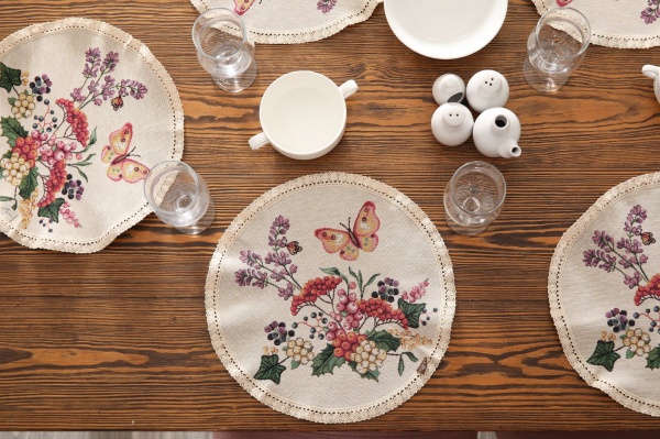 Серветка декоративна Прованс Лавандове поле d35 