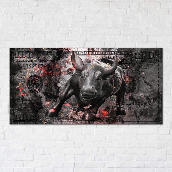 Постер Aggressive dollar 70x140 см Brushme 