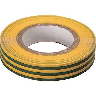 Изолента Elematik ПВХ 15 мм желто-зеленая 10 м