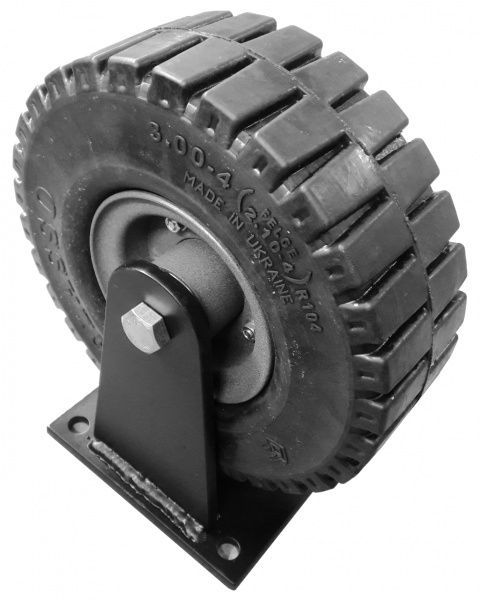 Колесо тележки 3.00-4 с фиксированным кронштейном d250 мм