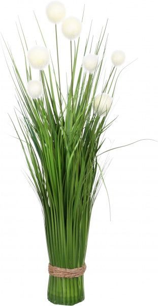 Растение искусственное трава с белыми шариками 60 см в горшке P504RSY-60W
