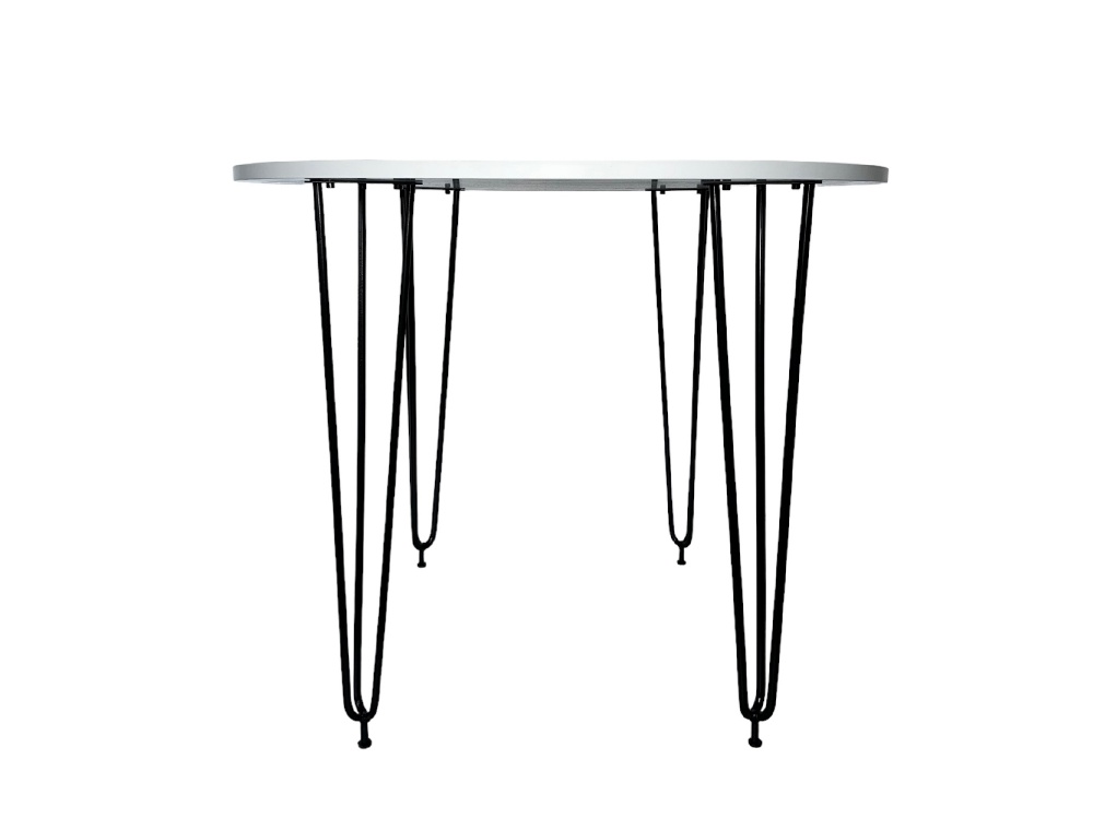 Стол Акрон 900x750 мм черный/белый