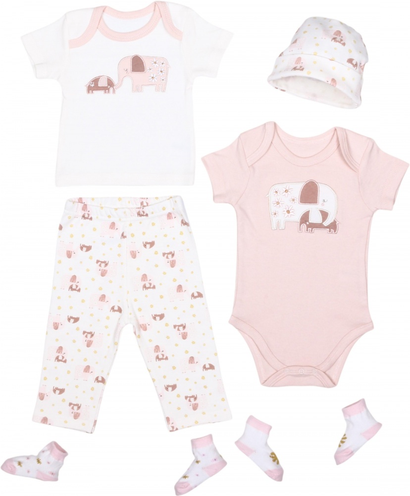 Комплект HW для дівчаток Слоники 6 предметів різнокольоровий р.50 FS158P / BKG02220