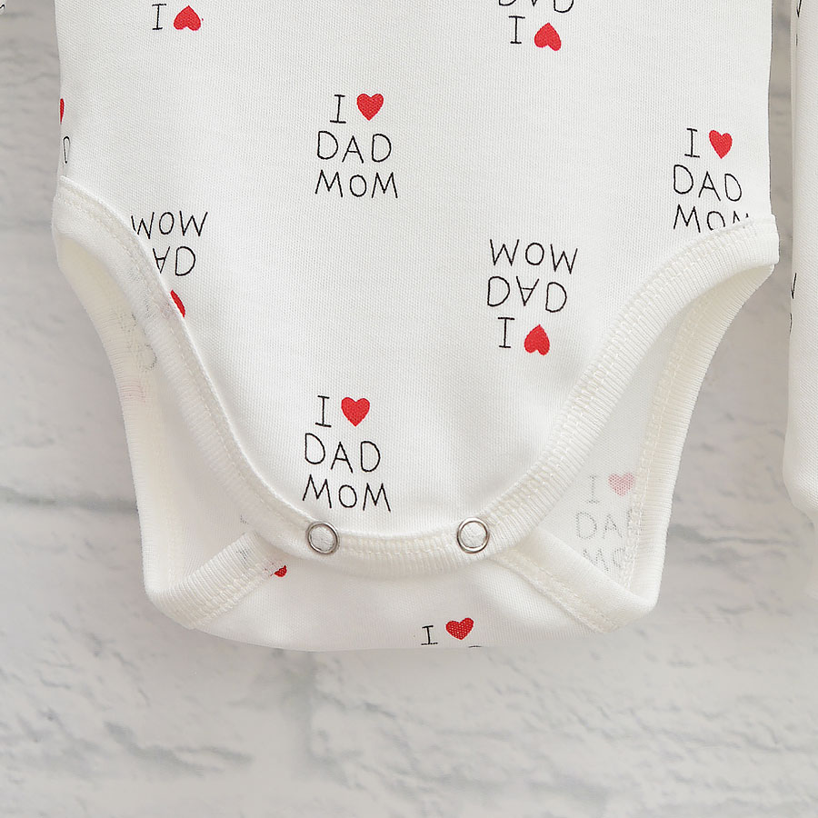 Комплект Blanka Люблю папу и маму белый р.74-80 110788