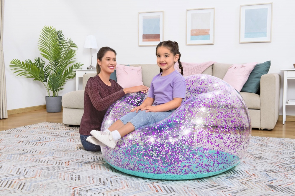 Кресло Bestway Glitter Dream Inflate-a-Chair 114х112х66 см
