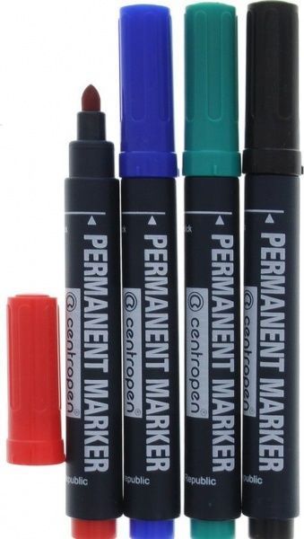 Набір маркерів Centropen 4 шт. різнокольоровий 