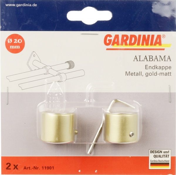 Наконечник Заглушка Gardinia Alabama набірний d20 мм золото 
