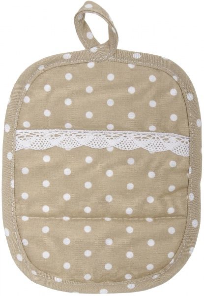 Прихватка-варежка Горох бежевый Прованс 