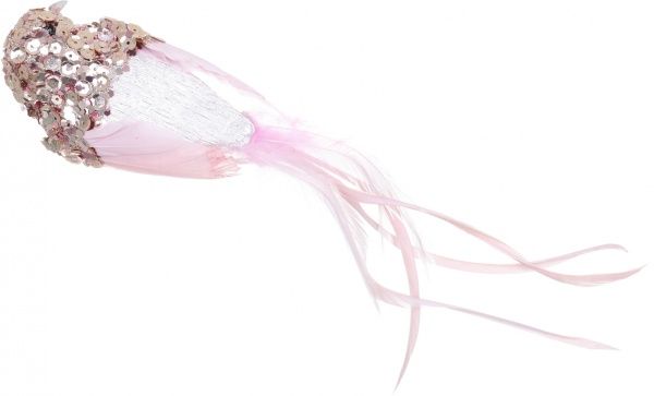 Декорація новорічна Пташка з пір'ям 20 см EPI-17A8517 