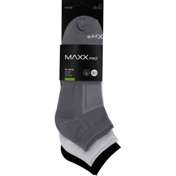 Шкарпетки MaxxPro 16634 3 пари чорно-сіро-білий р.38-42
