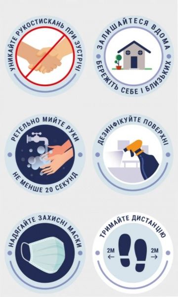 Наклейка Zatarga COVID-19, профилактика Z160011 90x56 см