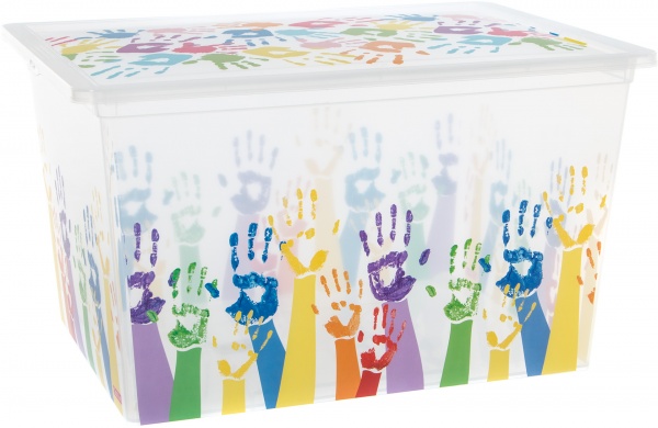 Контейнер для зберігання із кришкою Colored Hands 50 л 310x370x525 мм