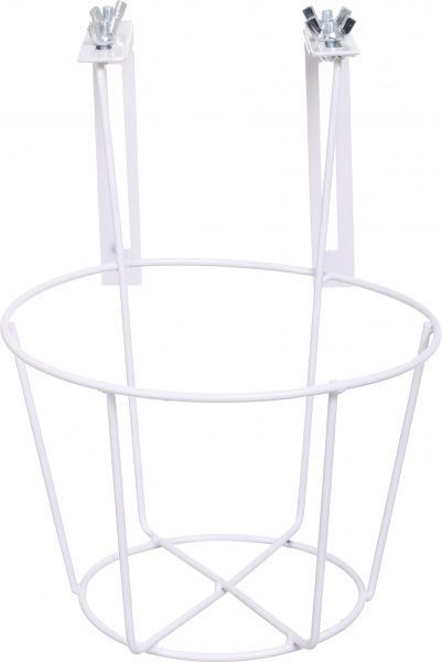 Тримач рейковий для вазонів круглий D12/18 см білий метал HY16-05