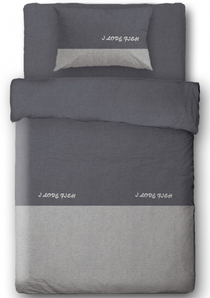 Комплект постельного белья Stylish 1,5 серый Ibodo 