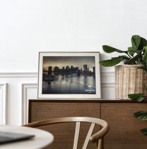 Рамка для фотографии со стеклом MARCO decor 2716 1 фото 30х40 см бежевый/золото 