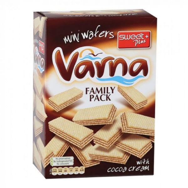 Вафлі VARNA Sweet Plus з какао-кремом 260 г 