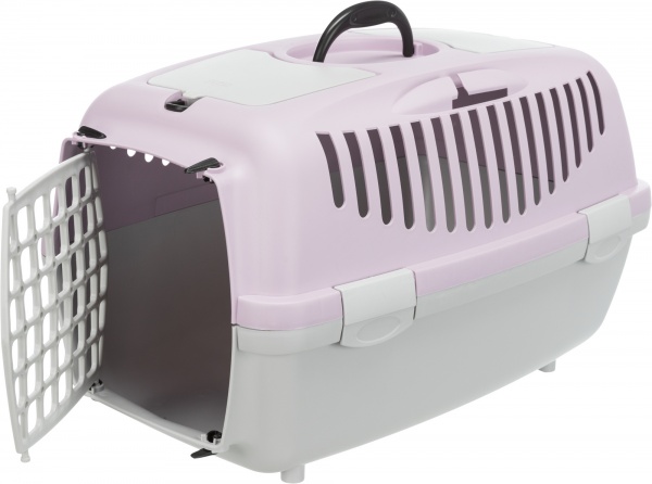 Переноска Trixie для собак Capri 2 XS–S 37 x 34 x 55 см светло-серая с лиловым 39823 